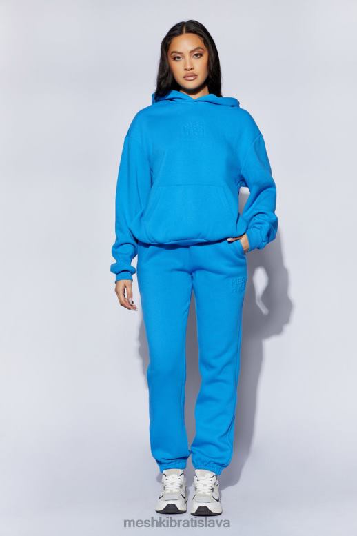 Meshki šmirgľové embossované fleecové joggery oblečenie Modrá 4N0F61604