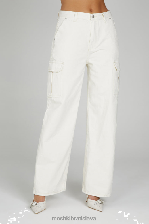 Meshki jagger uvoľnené džínsové džínsy oblečenie ecru 4N0F61297