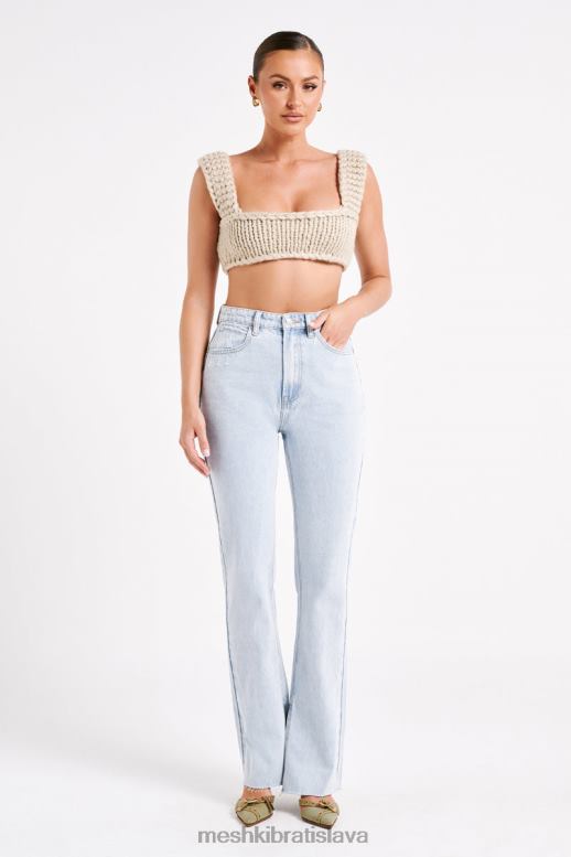 Meshki lauren džínsy s rovnými nohavicami oblečenie svetlo modrá 4N0F61235