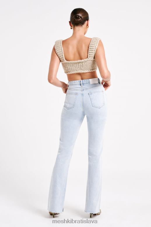 Meshki lauren džínsy s rovnými nohavicami oblečenie svetlo modrá 4N0F61235