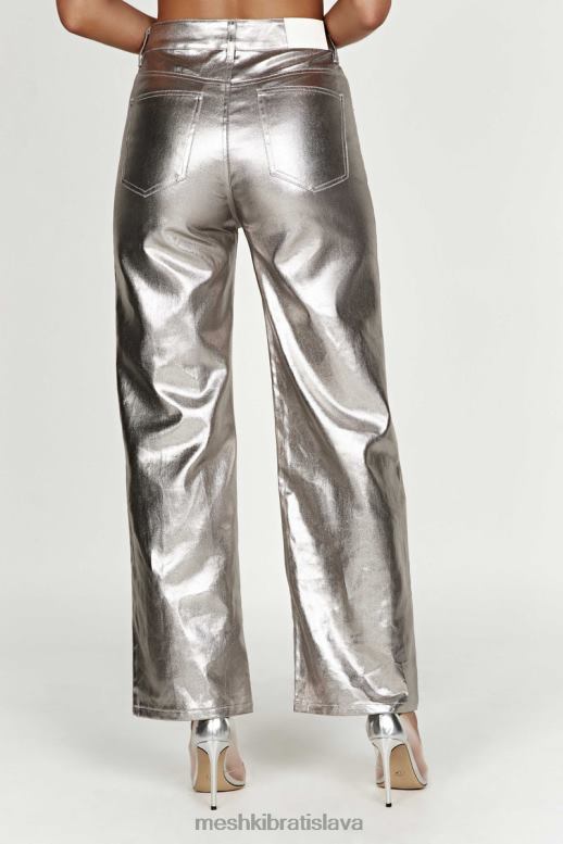 Meshki minnie metalické rovné džínsy oblečenie striebro 4N0F61270