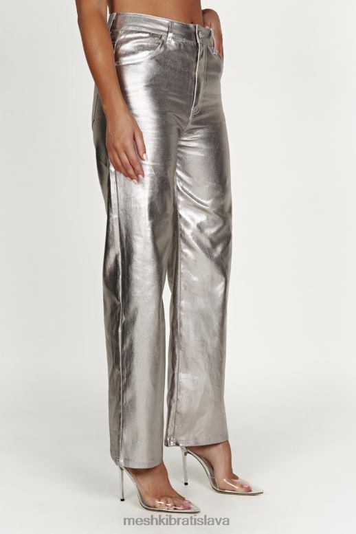Meshki minnie metalické rovné džínsy oblečenie striebro 4N0F61270