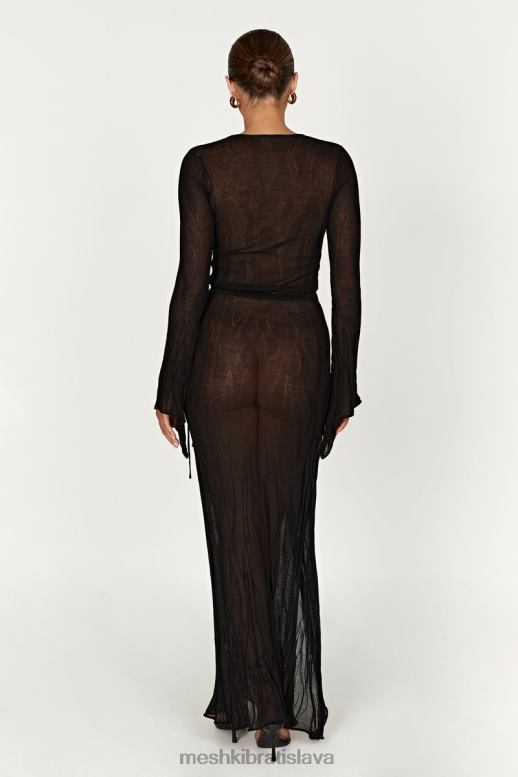 Meshki Akari pletená maxi sukňa oblečenie čierna 4N0F61305