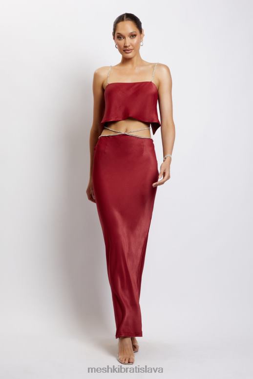 Meshki Diamantová maxi sukňa dayana oblečenie víno 4N0F61383