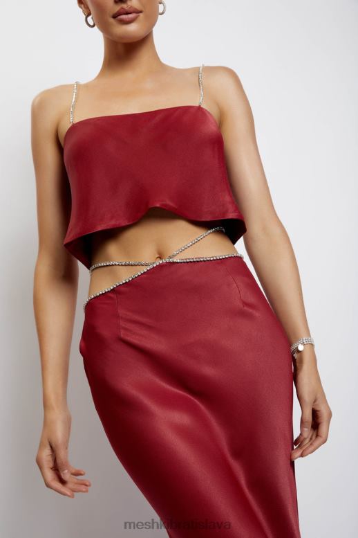 Meshki Diamantová maxi sukňa dayana oblečenie víno 4N0F61383