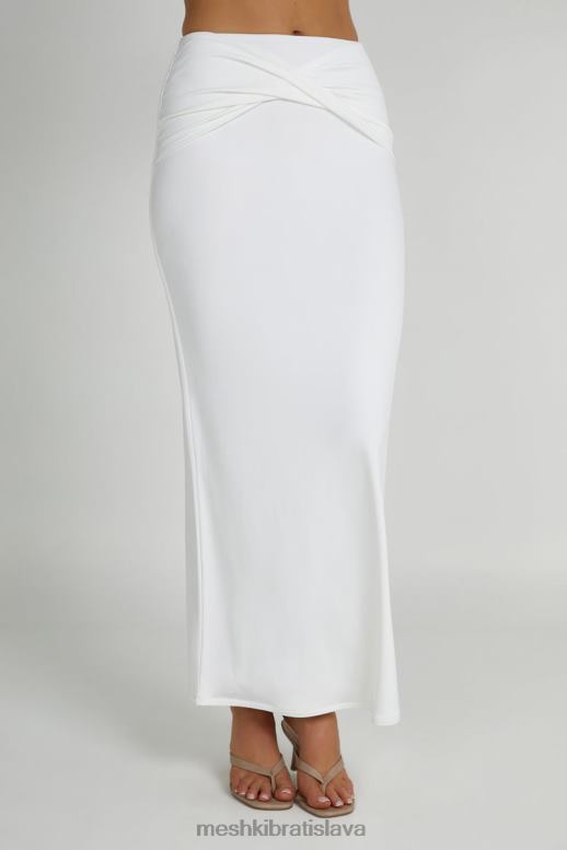 Meshki ceri maxi twist sukňa oblečenie biely 4N0F61344