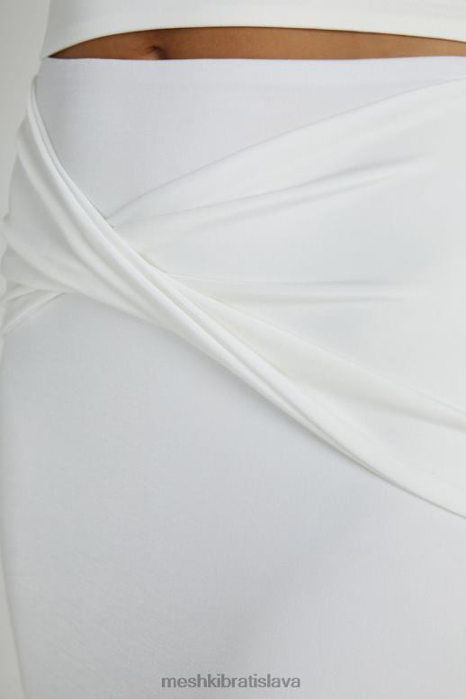 Meshki ceri maxi twist sukňa oblečenie biely 4N0F61344