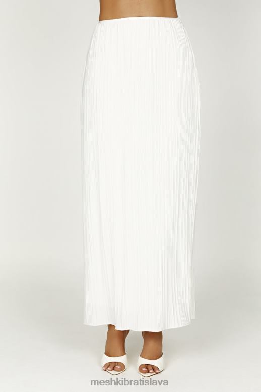 Meshki elsie plisse maxi sukňa oblečenie biely 4N0F61362