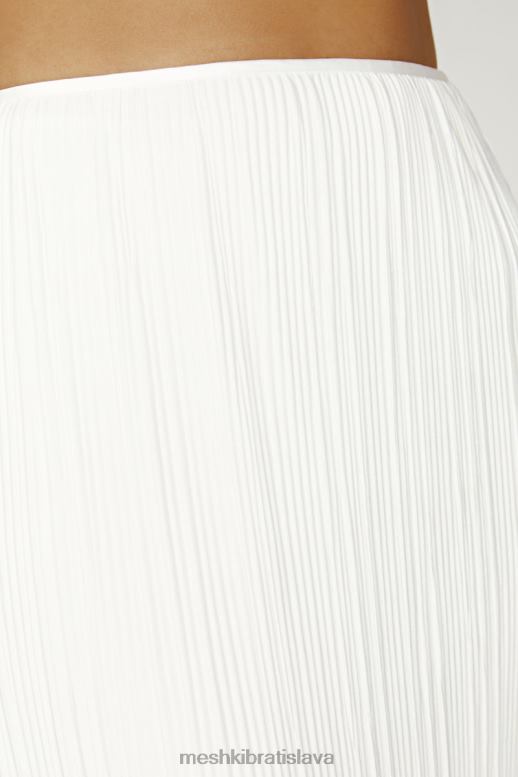Meshki elsie plisse maxi sukňa oblečenie biely 4N0F61362