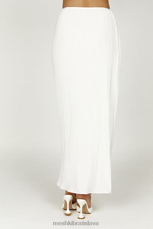Meshki elsie plisse maxi sukňa oblečenie biely 4N0F61362