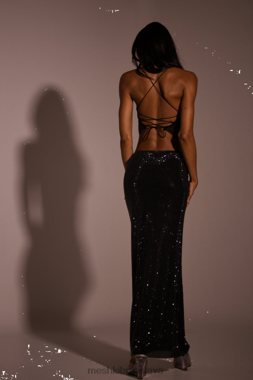 Meshki erika diamante maxi sukňa oblečenie čierna 4N0F61314