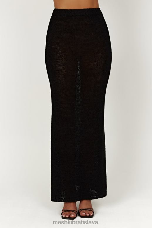 Meshki mary pletená maxi sukňa oblečenie čierna 4N0F61360