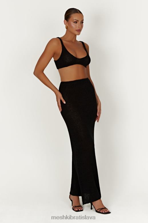 Meshki mary pletená maxi sukňa oblečenie čierna 4N0F61360