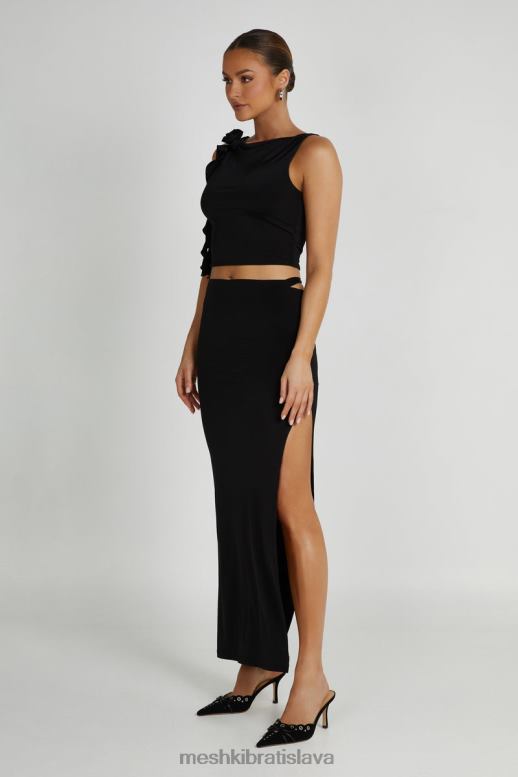 Meshki maxi sukňa jeanine cowl back oblečenie čierna 4N0F61320