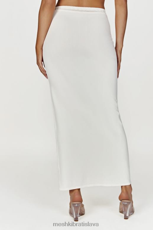 Meshki úpletová maxi sukňa penelope pointelle oblečenie biely 4N0F61425