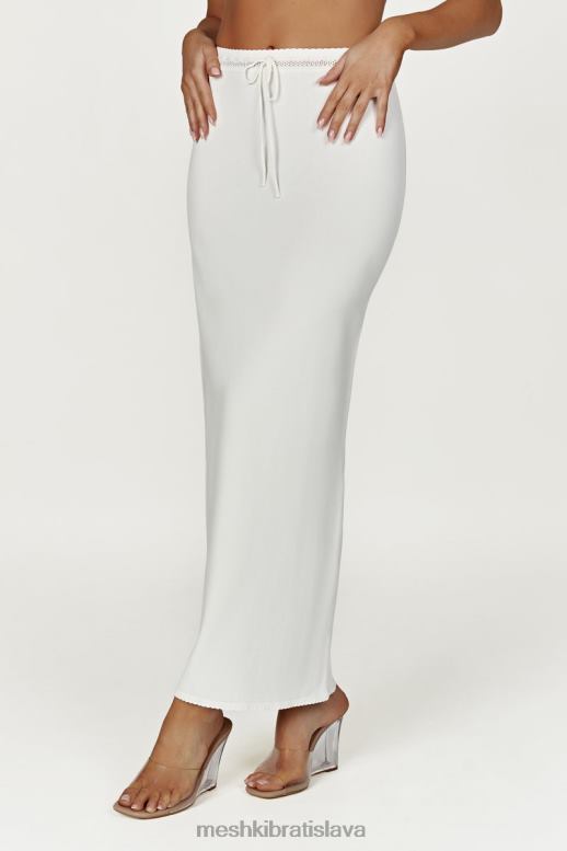 Meshki úpletová maxi sukňa penelope pointelle oblečenie biely 4N0F61425