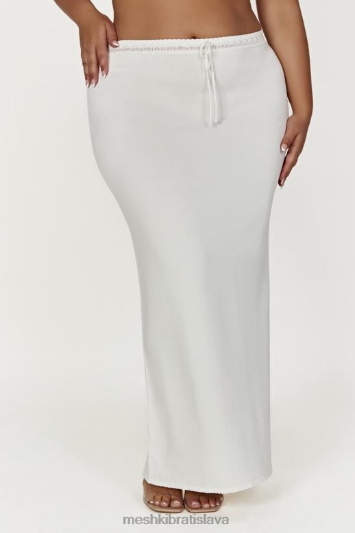 Meshki úpletová maxi sukňa penelope pointelle oblečenie biely 4N0F61425