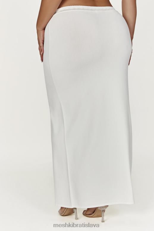 Meshki úpletová maxi sukňa penelope pointelle oblečenie biely 4N0F61425