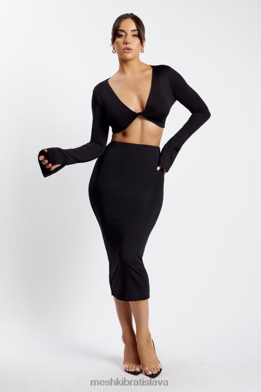 Meshki charley midi sukňa oblečenie čierna 4N0F61403