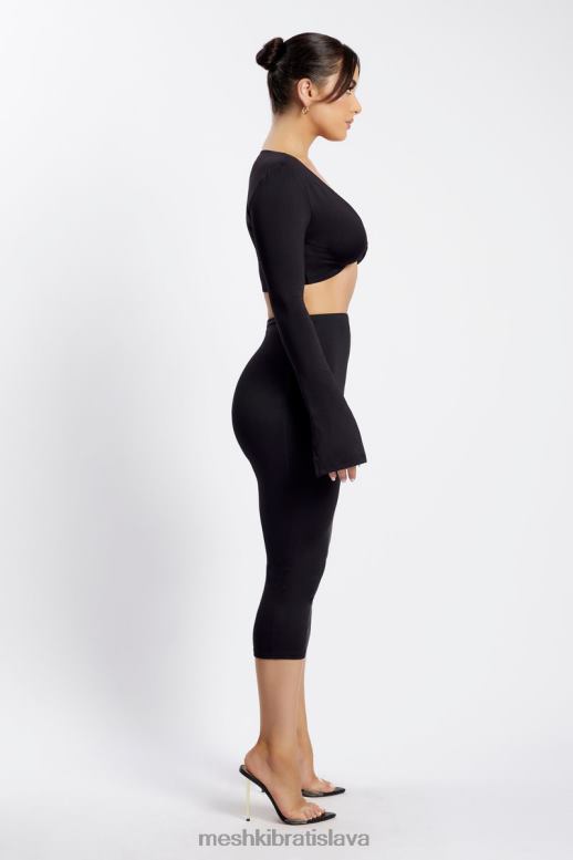 Meshki charley midi sukňa oblečenie čierna 4N0F61403