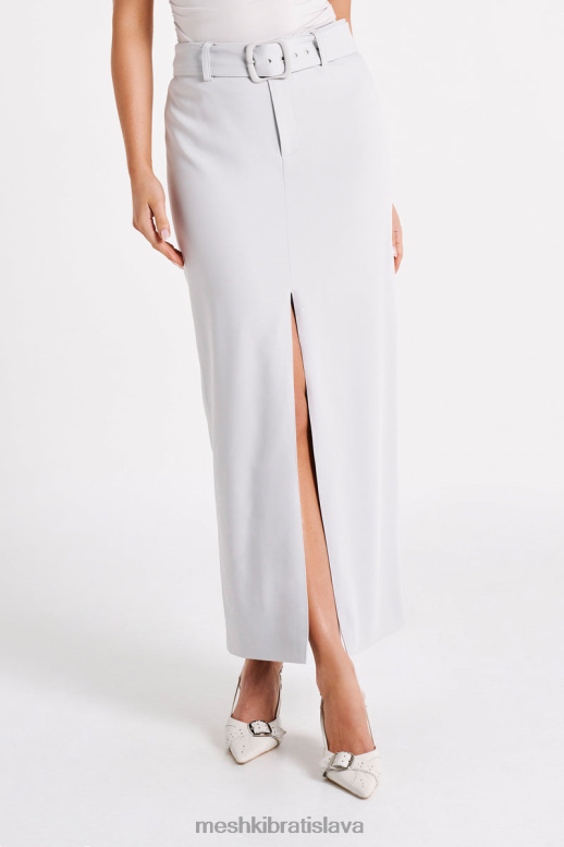 Meshki midi sukňa daria oblečenie ľadovo šedá 4N0F61273