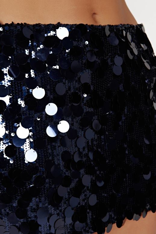 Meshki Nízka minisukňa dinah s flitrami oblečenie polnočné námorníctvo 4N0F61313