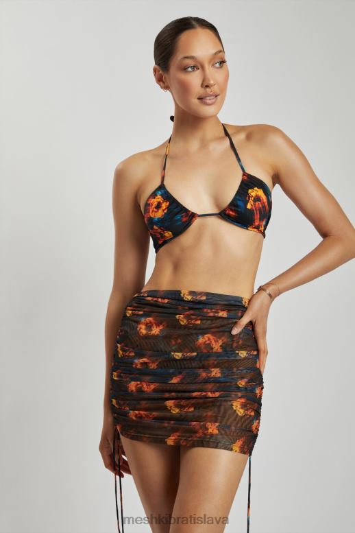 Meshki bočná sukňa zo sieťoviny lindsey oblečenie abstraktné kvetinové 4N0F61420