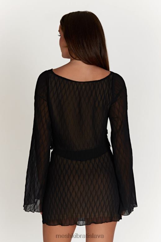 Meshki brečtanová stredná minisukňa oblečenie čierna 4N0F61531