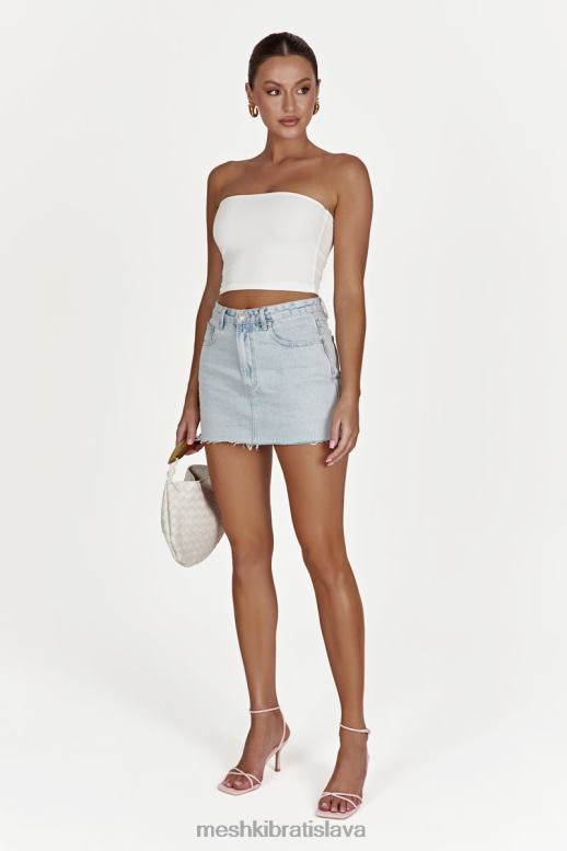 Meshki denimová minisukňa lennon so stredným rastom oblečenie svetlo modrá 4N0F61271