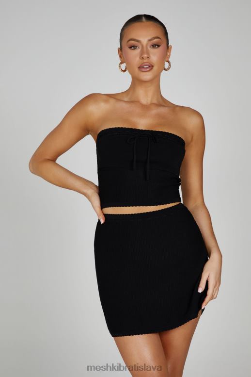 Meshki kyra waffle minisukňa oblečenie čierna 4N0F61285