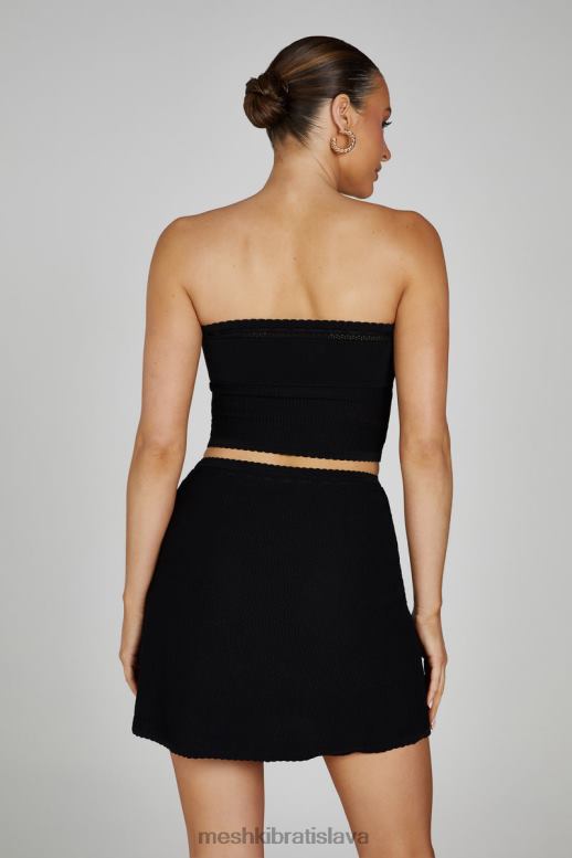 Meshki kyra waffle minisukňa oblečenie čierna 4N0F61285