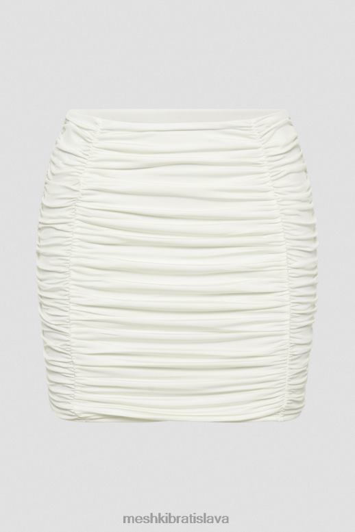 Meshki lillian jersey naberaná minisukňa oblečenie biely 4N0F61332