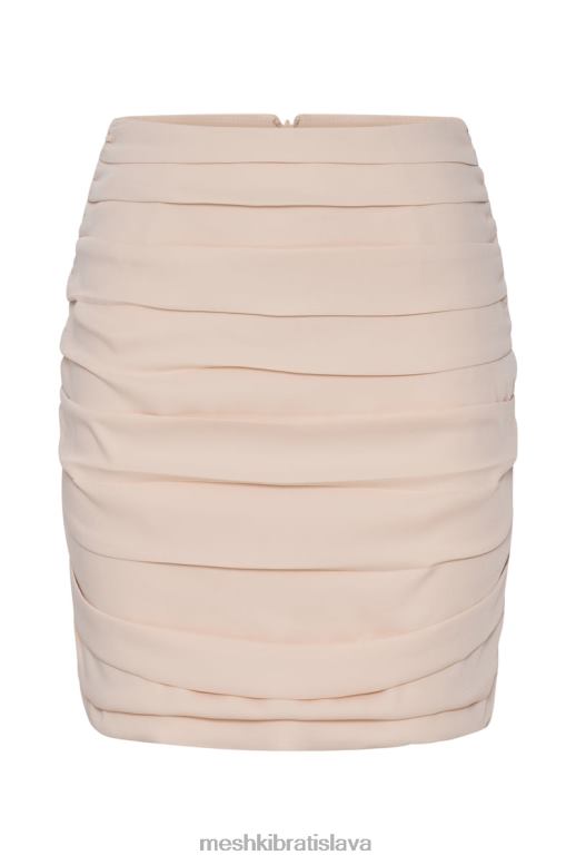 Meshki lola ruched minisukňa oblečenie krém 4N0F61565