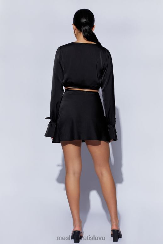 Meshki saténová minisukňa analize oblečenie čierna 4N0F61289