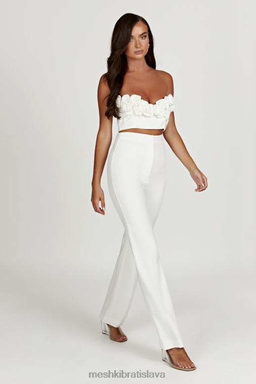 Meshki allanah rovné nohavice oblečenie biely 4N0F61276