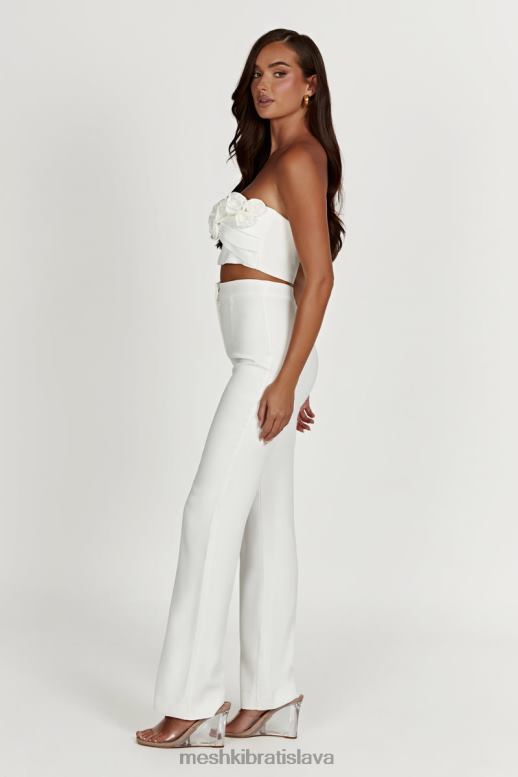 Meshki allanah rovné nohavice oblečenie biely 4N0F61276