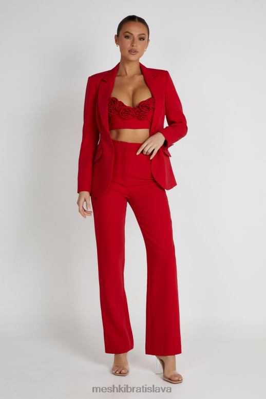 Meshki allanah rovné nohavice oblečenie červená 4N0F61326