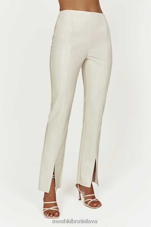 Meshki delené nohavice vanessa z umelej kože oblečenie kosť 4N0F61497