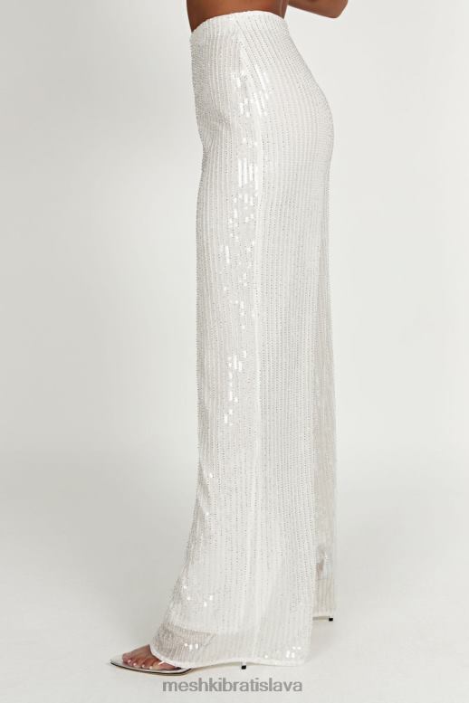 Meshki diaz flitrové nohavice oblečenie biely 4N0F61356