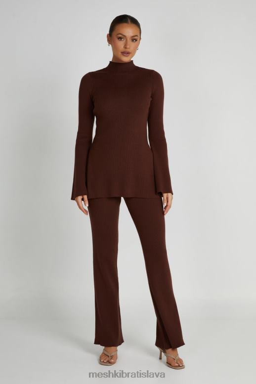 Meshki jovie pletené nohavice oblečenie lieskový orech 4N0F61331