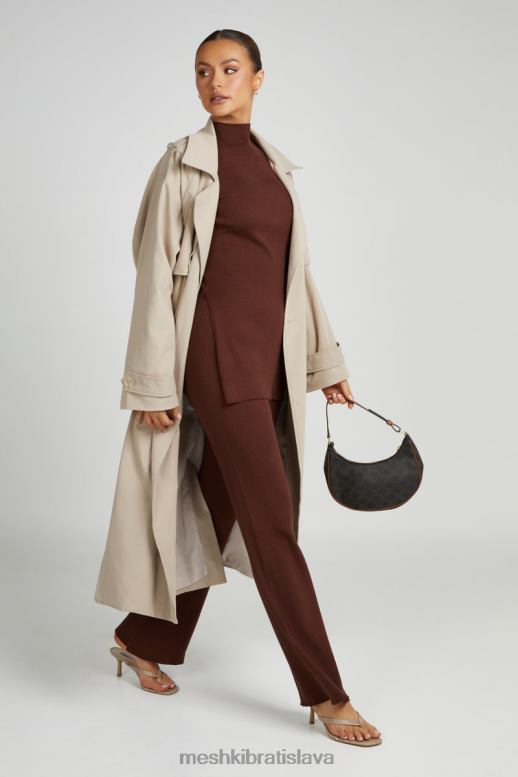 Meshki jovie pletené nohavice oblečenie lieskový orech 4N0F61331