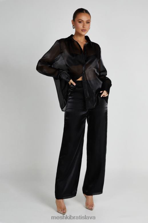 Meshki kinsley priesvitné nohavice oblečenie čierna 4N0F61282