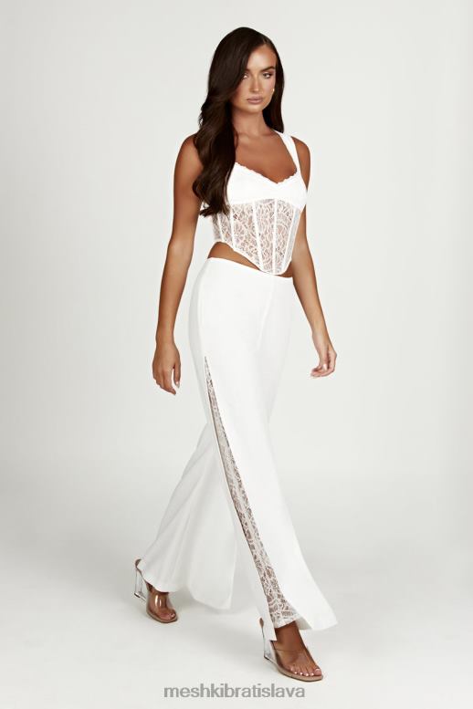 Meshki krajkové nohavice estee oblečenie biely 4N0F61413