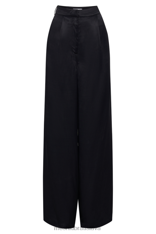 Meshki nour saténové široké nohavice oblečenie čierna 4N0F61364