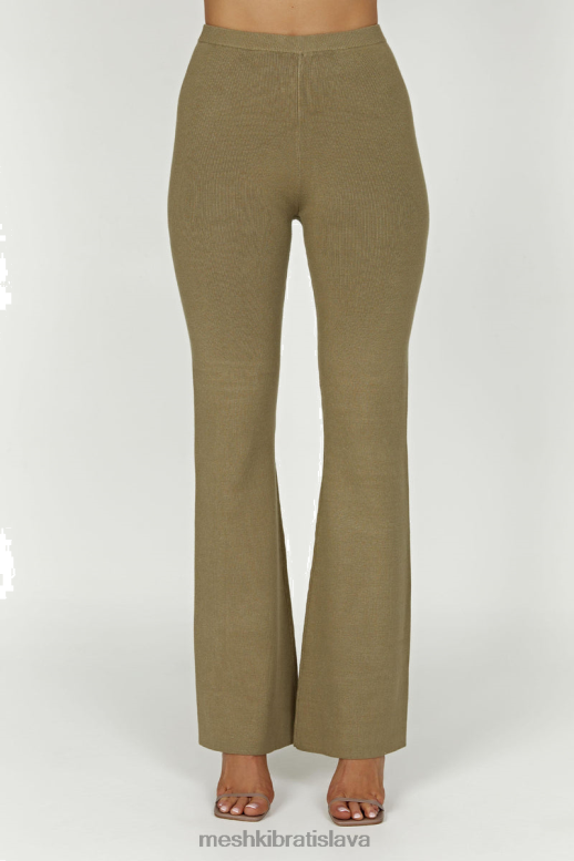 Meshki úpletové nohavice rozeta oblečenie olivový 4N0F61389