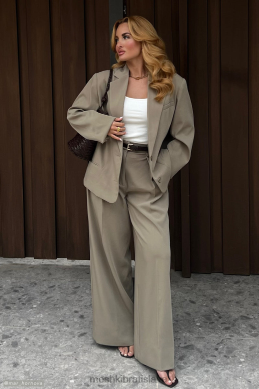 Meshki rovné nohavice jemima oblečenie olivový 4N0F61440