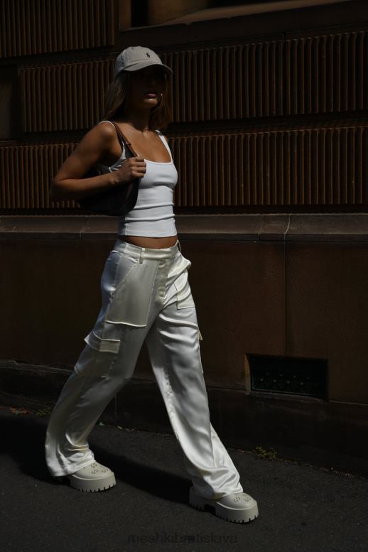 Meshki saténové nákladné nohavice amaya oblečenie kosť 4N0F61511