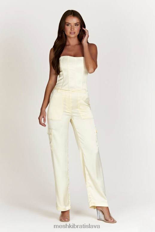 Meshki saténové nákladné nohavice amaya oblečenie kosť 4N0F61511