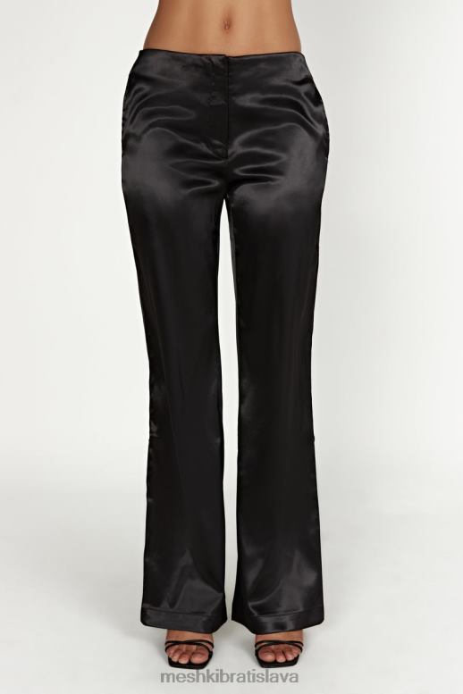Meshki saténové nohavice nicolette nízke oblečenie čierna 4N0F61593