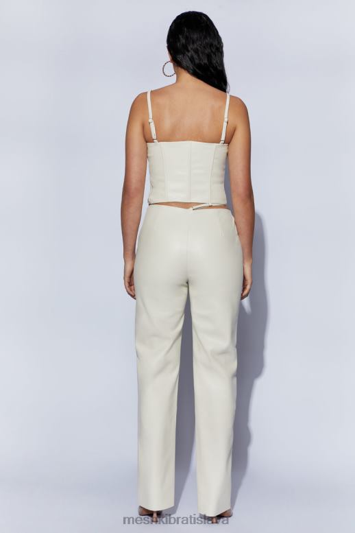 Meshki zarsa wide leg mid rise pu pant oblečenie pšenica 4N0F61469